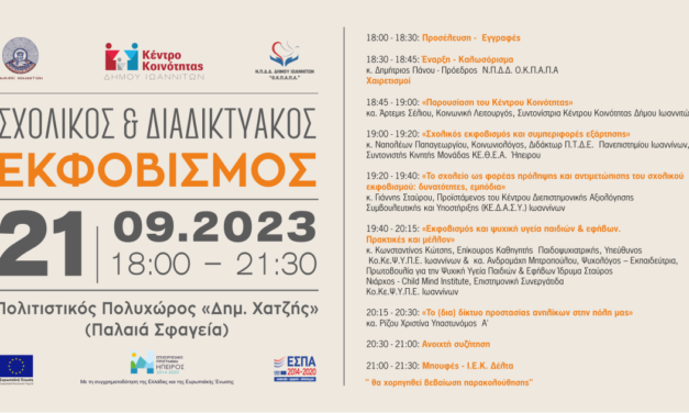 Δελτίο Τύπου Ο.Κ.Π.Α.Π.Α.: Διοργάνωση Ημερίδας με θέμα: «Σχολικός & Διαδικτυακός Εκφοβισμός»
